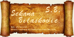 Sekana Bilašković vizit kartica